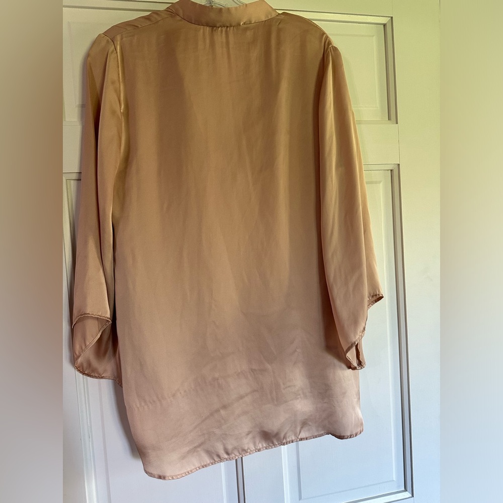 Elegant Women's Tan/ peach Blouse - Picture 2 of 2